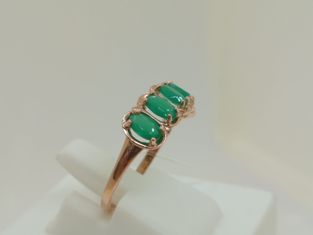 КОЛЬЦО С КАМНЯМИ (Au 585)