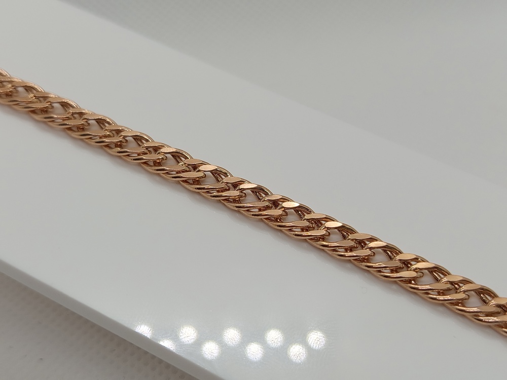 БРАСЛЕТ ПУСТОТЕЛЫЙ Ромб двойной Au 585