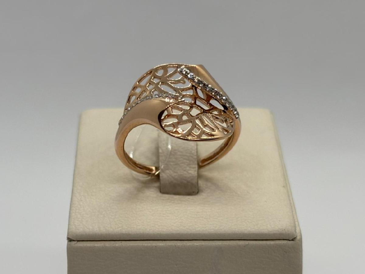 КОЛЬЦО С КАМНЯМИ (Au 585)