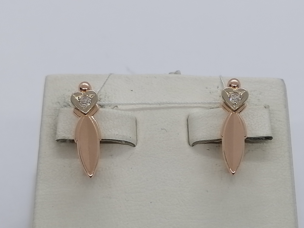 СЕРЬГИ С КАМНЕМ (Au 583)