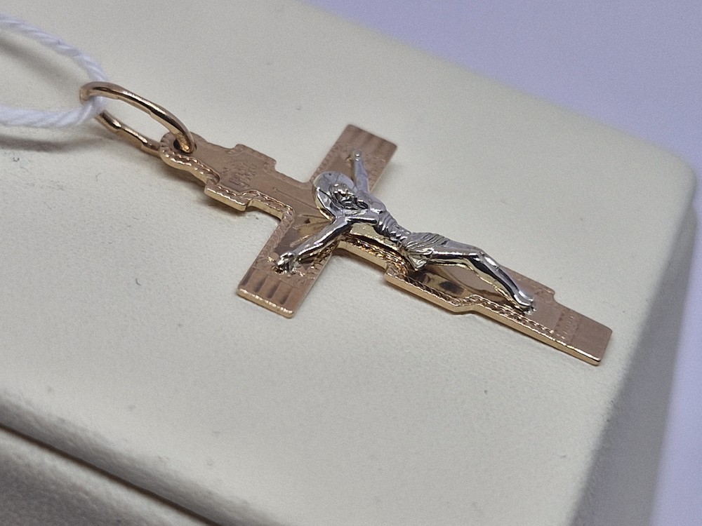 ПОДКБК585 ПОДВЕСКА КРЕСТ БЕЗ КАМНЯ (Au 585)