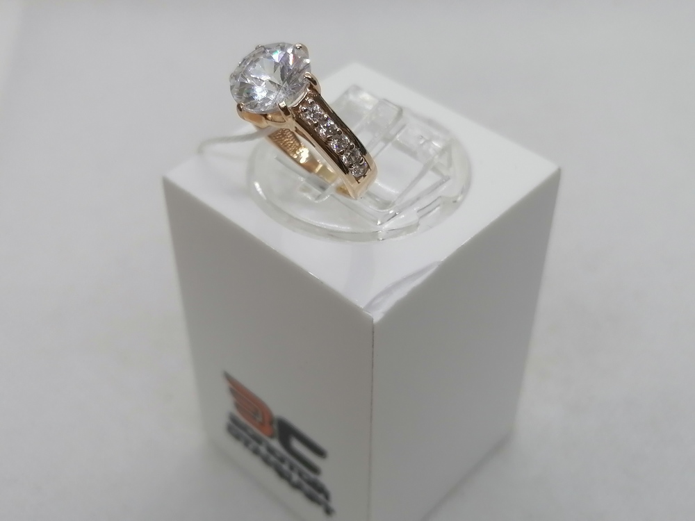 КОЛЬЦО С КАМНЯМИ (Au 585)