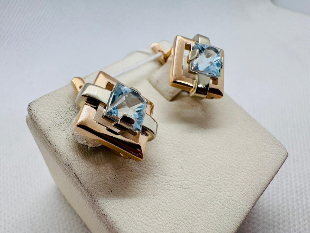 СЕРЬГИ С КАМНЕМ (Au 585)