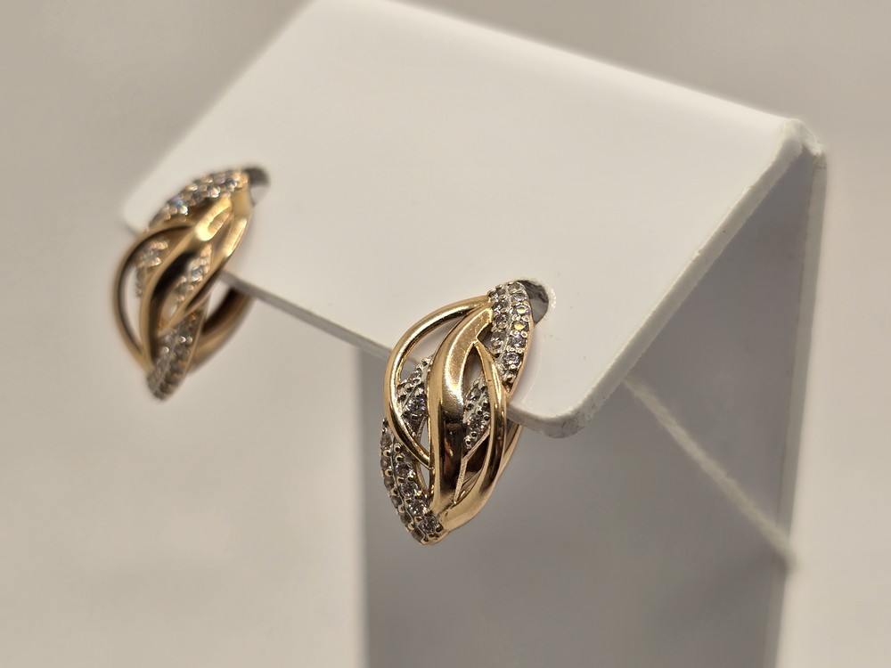 СКМИ585 СЕРЬГИ С КАМНЯМИ (Au 585)