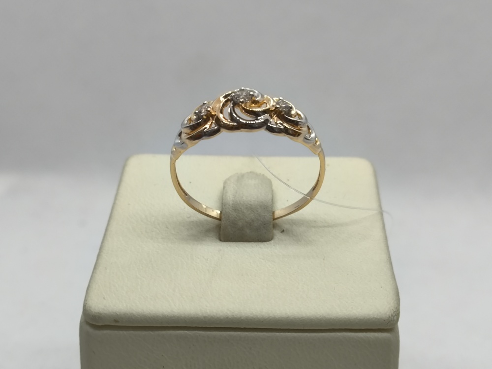 КОЛЬЦО С КАМНЯМИ (Au 585)