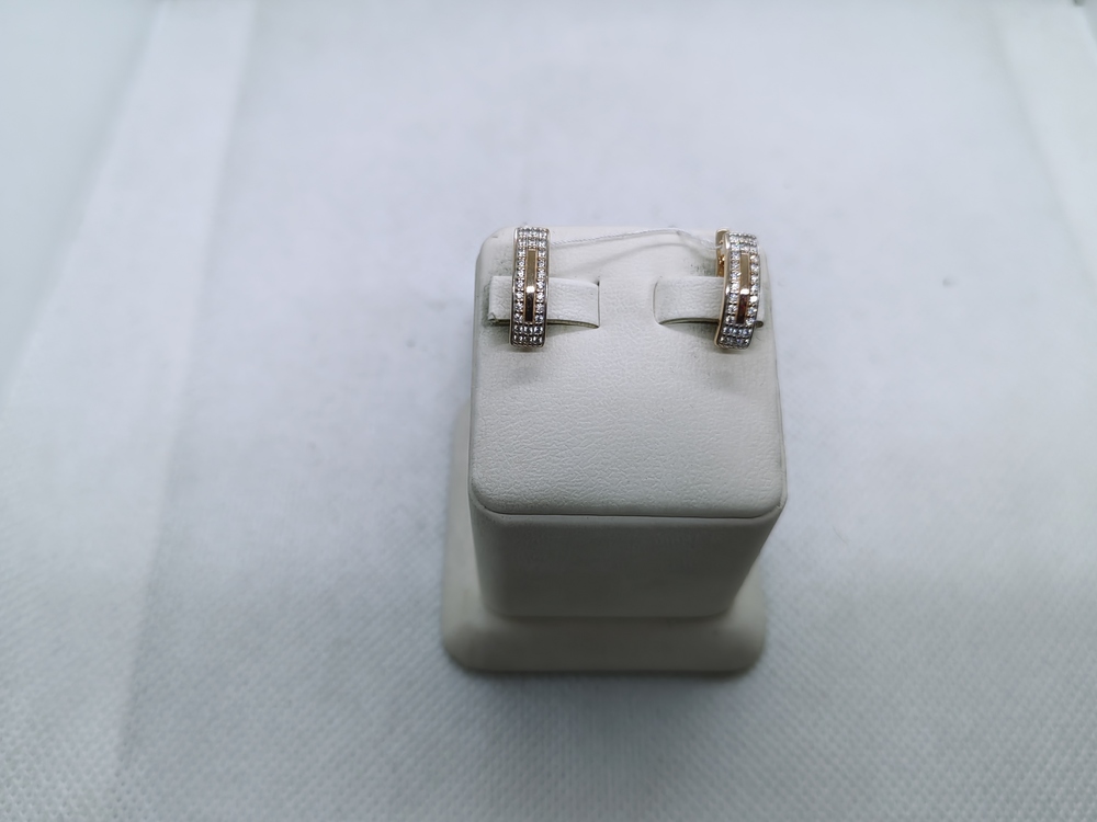 СКМИ585 СЕРЬГИ С КАМНЯМИ (Au 585)