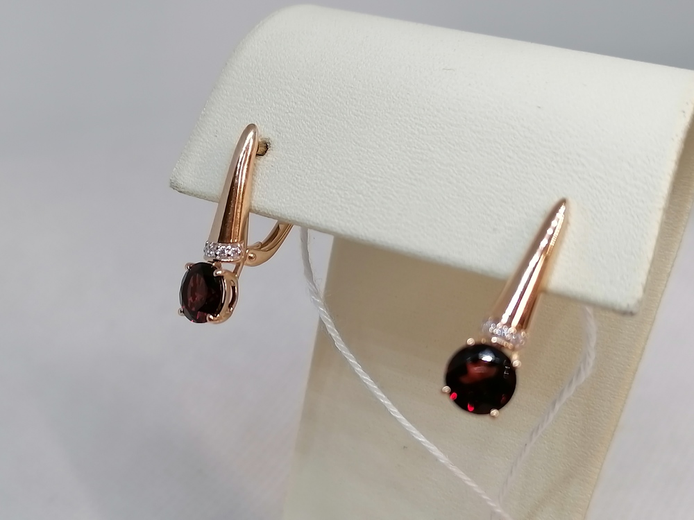 СКМИ585 СЕРЬГИ С КАМНЯМИ (Au 585)