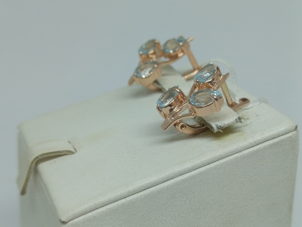 СКМИ585 СЕРЬГИ С КАМНЯМИ (Au 585)