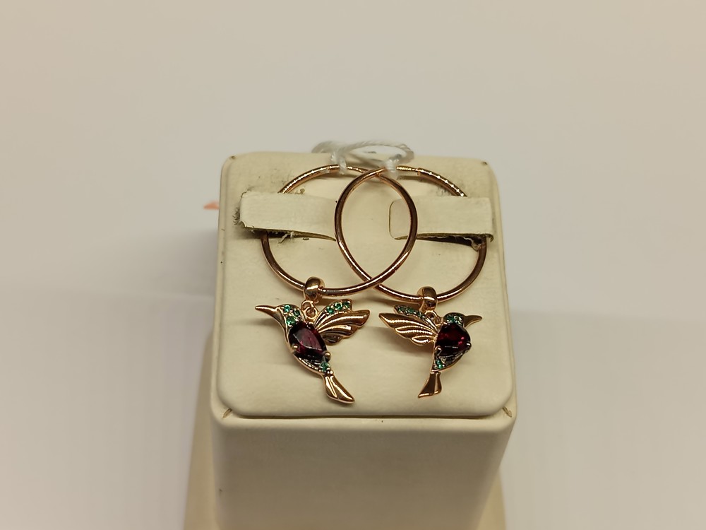 СКМИ585 СЕРЬГИ С КАМНЯМИ (Au 585)