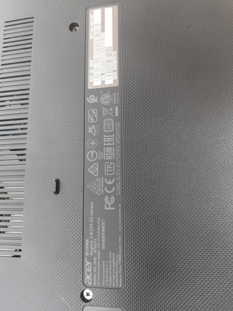 Ноутбук Acer Aspire 3 A315-23; Ryzen 3 3250U, AMD Radeon (TM) Graphics, 8 Гб, 256 Гб, Нет