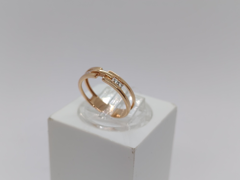 КОЛЬЦО С КАМНЯМИ (Au 585)