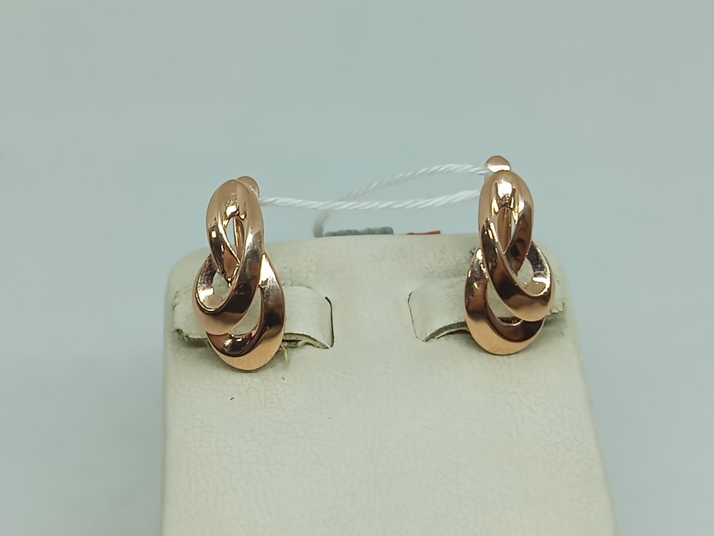 СБКМ585 СЕРЬГИ БЕЗ КАМНЯ (Au 585)