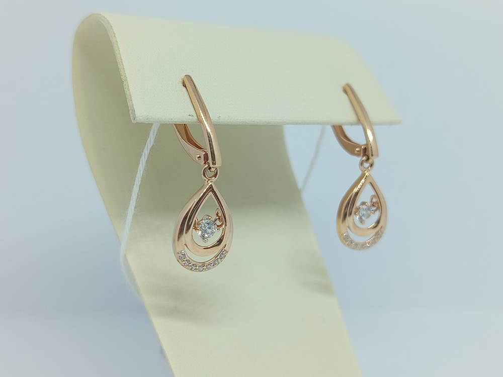 СКМИ585 СЕРЬГИ С КАМНЯМИ (Au 585)