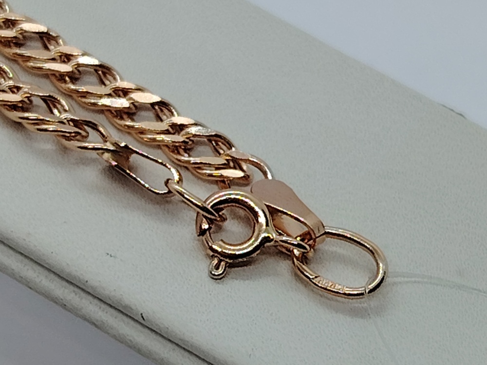 ЦЕПЬ ПУСТОТЕЛАЯ Ромб двойной (Au 585)