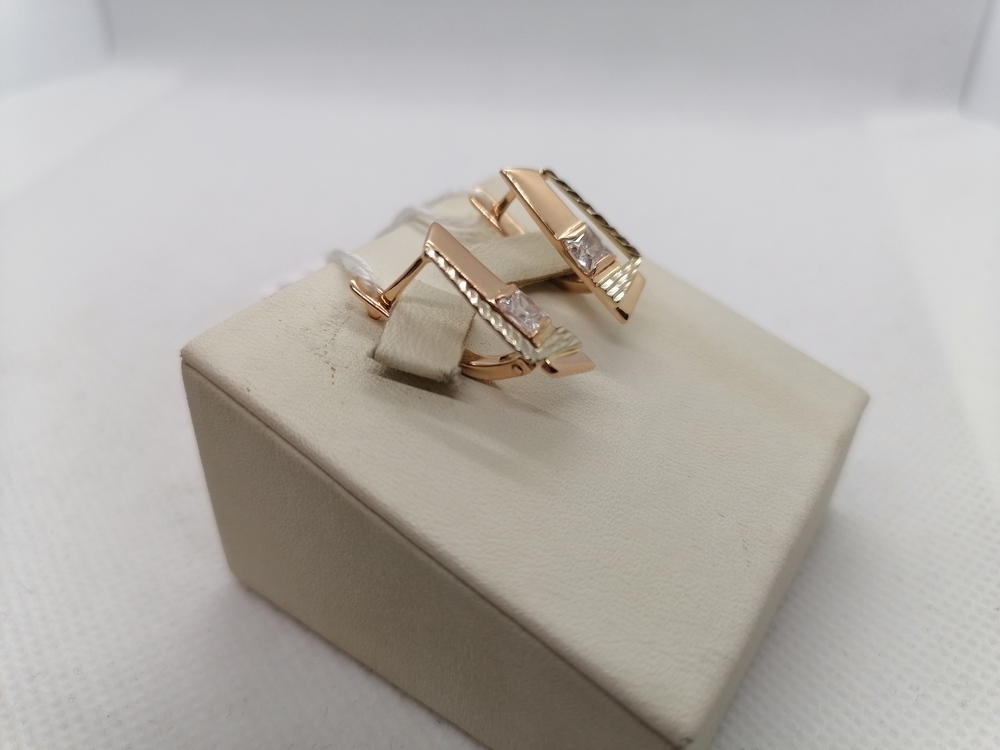 СЕРЬГИ С КАМНЕМ (Au 585)