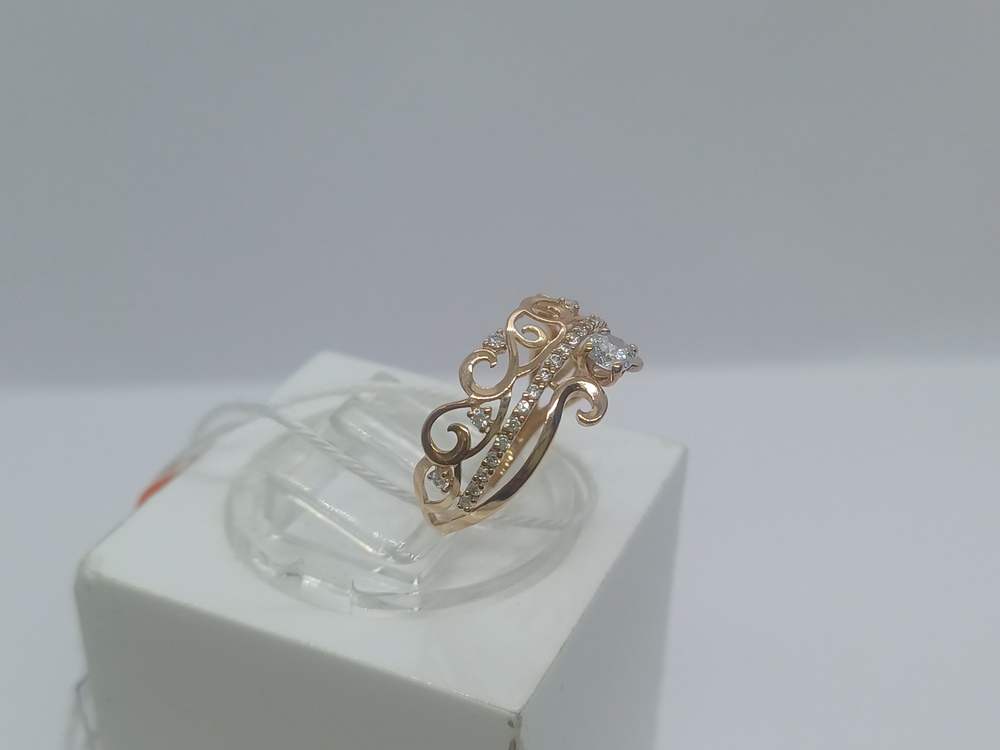 КОЛЬЦО С КАМНЯМИ (Au 585)