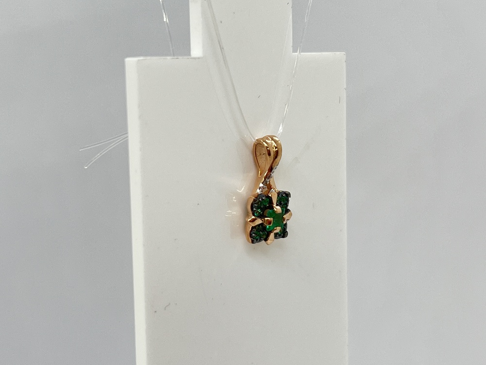 ПОДВЕСКА Бриллиант, изумруд (Au 585)