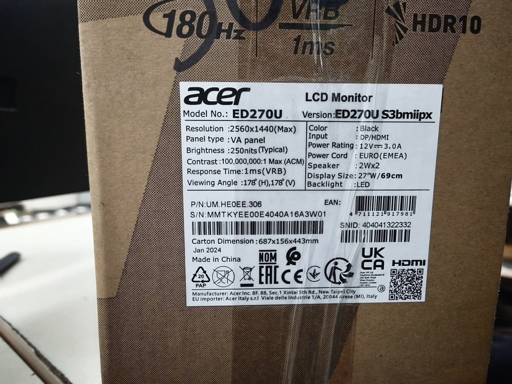 Монитор Acer ed270u