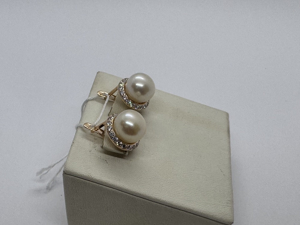 СКМИ585 СЕРЬГИ С КАМНЯМИ (Au 585)