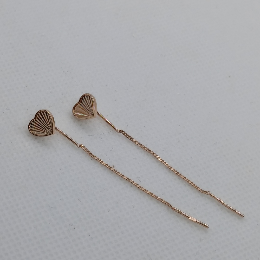 СЕРЬГИ ПРОДЕВКИ без камня (Au 585)