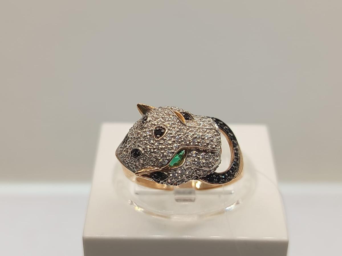 КОЛЬЦО С КАМНЯМИ (Au 585)