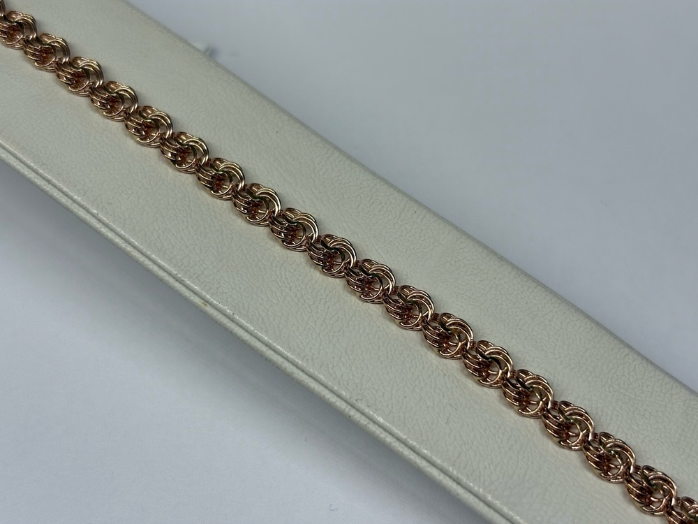 Роза Б050 БРАСЛЕТ ПУСТОТЕЛЫЙ Роза (Au 585)