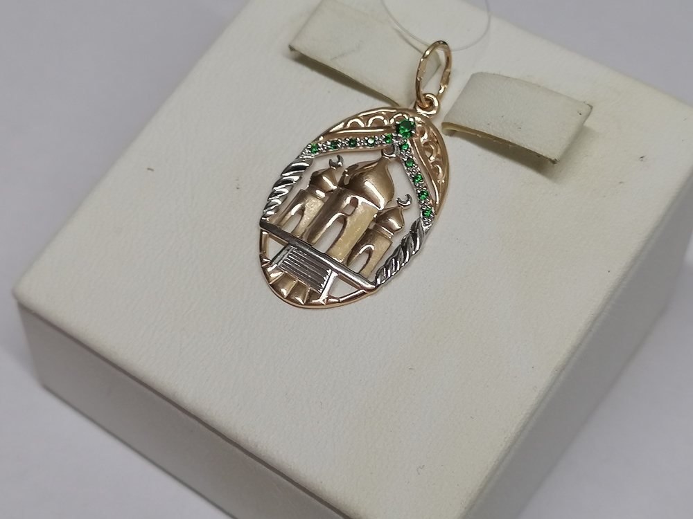 ПОДВЕСКА МЕЧЕТЬ с камнями (Au 585)