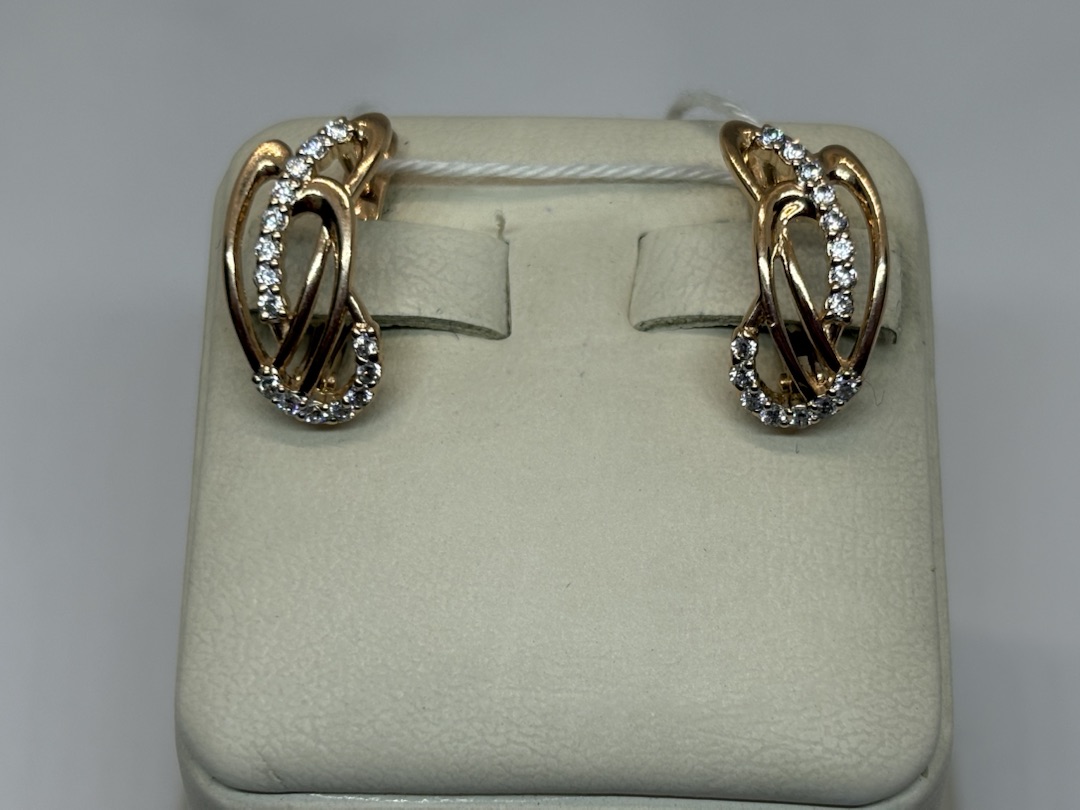 СКМИ585 СЕРЬГИ С КАМНЯМИ (Au 585)