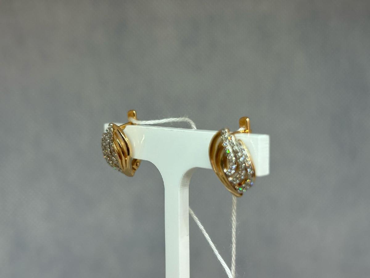 СКМИ585 СЕРЬГИ С КАМНЯМИ (Au 585)