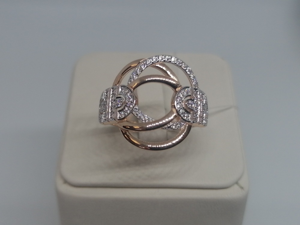 КОЛЬЦО С КАМНЯМИ (Au 585)