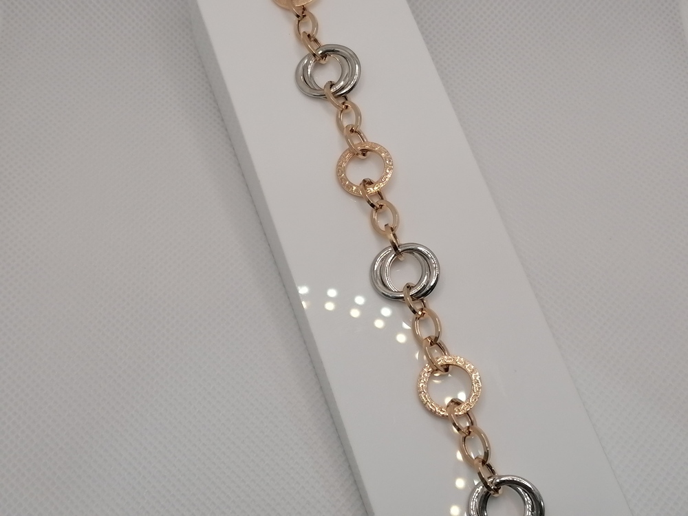 БРАСЛЕТ ПУСТОТЕЛЫЙ Фантазия (Au 585)