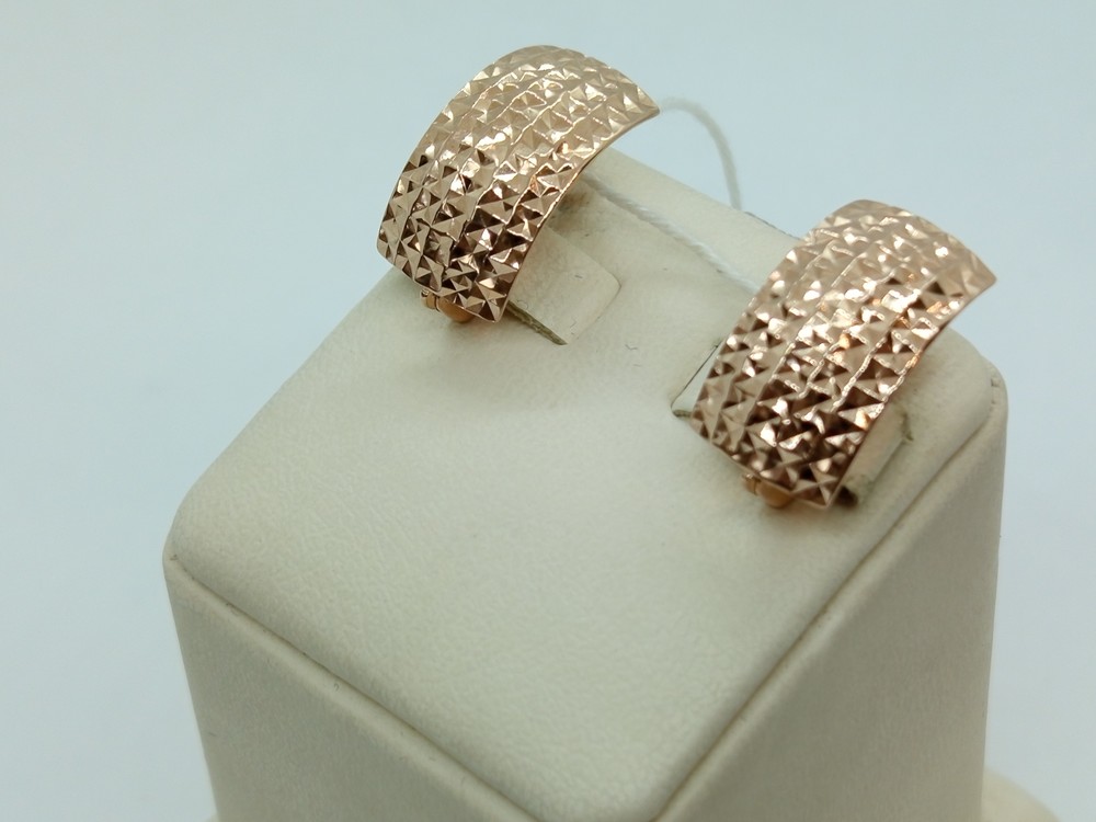 СБКМ585 СЕРЬГИ БЕЗ КАМНЯ (Au 585)