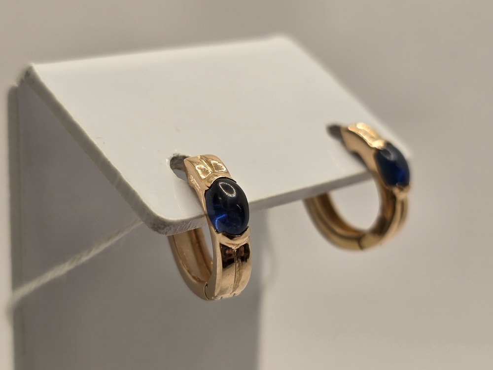 СКМ585 СЕРЬГИ С КАМНЕМ (Au 585)