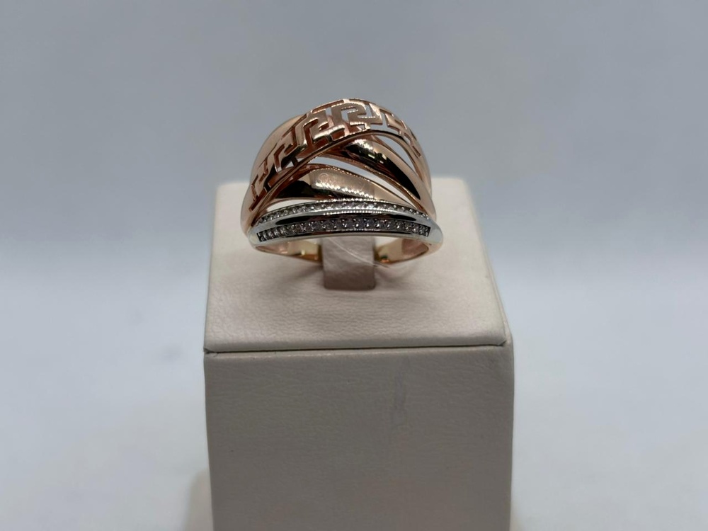 КОЛЬЦО С КАМНЯМИ (Au 585)