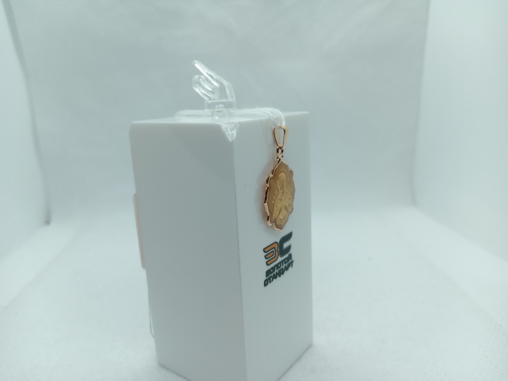 ПОДИКМ585 ПОДВЕСКА ИКОНА С КАМНЕМ (Au 585)