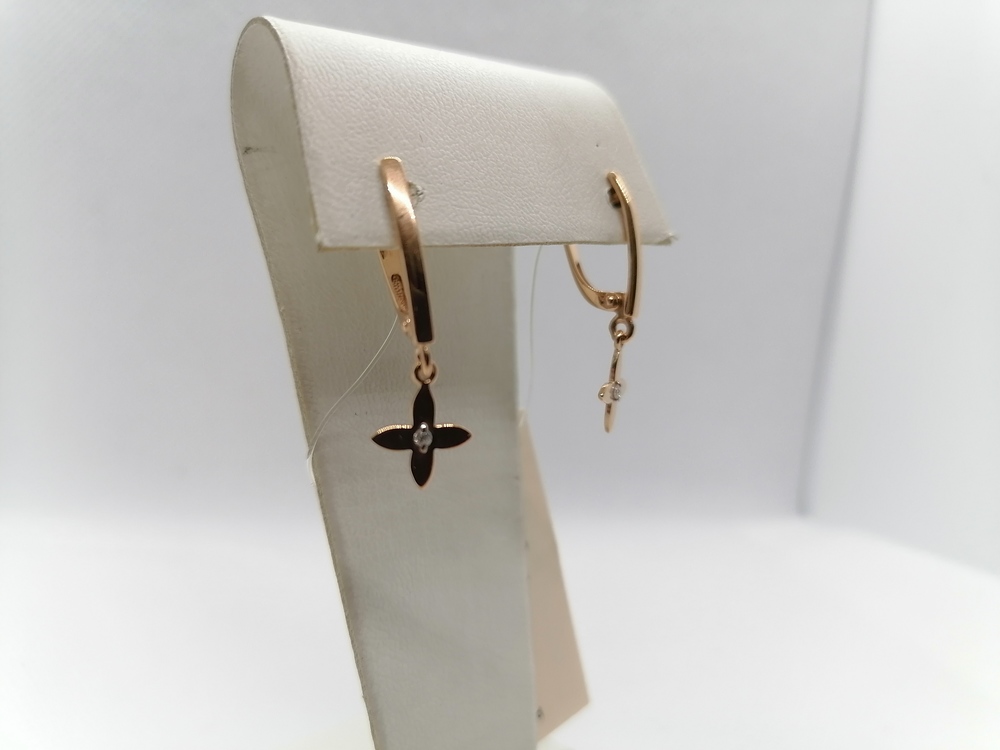 СЕРЬГИ С КАМНЕМ (Au 585)