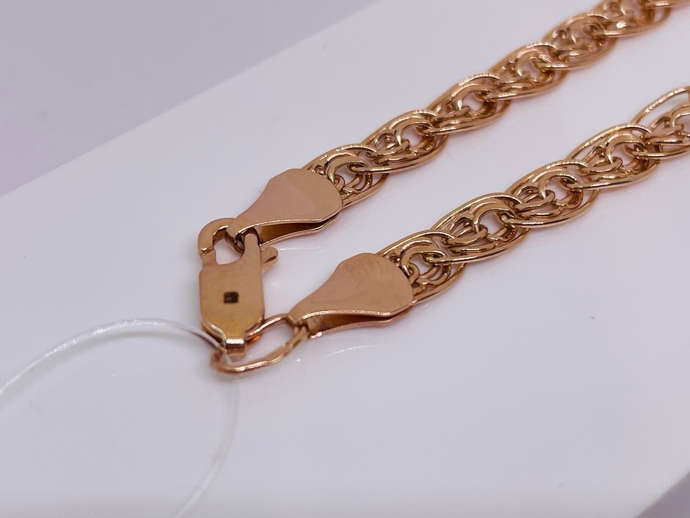 БРАСЛЕТ ПУСТОТЕЛЫЙ Нона-бисмарк (Au 585)