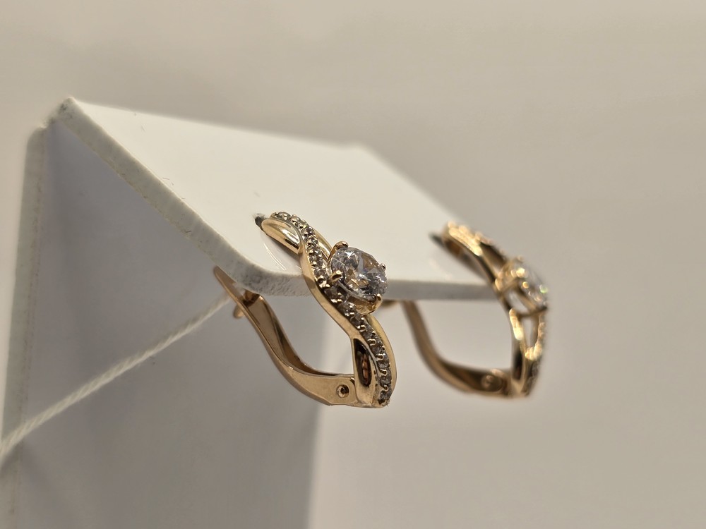 СКМИ585 СЕРЬГИ С КАМНЯМИ (Au 585)