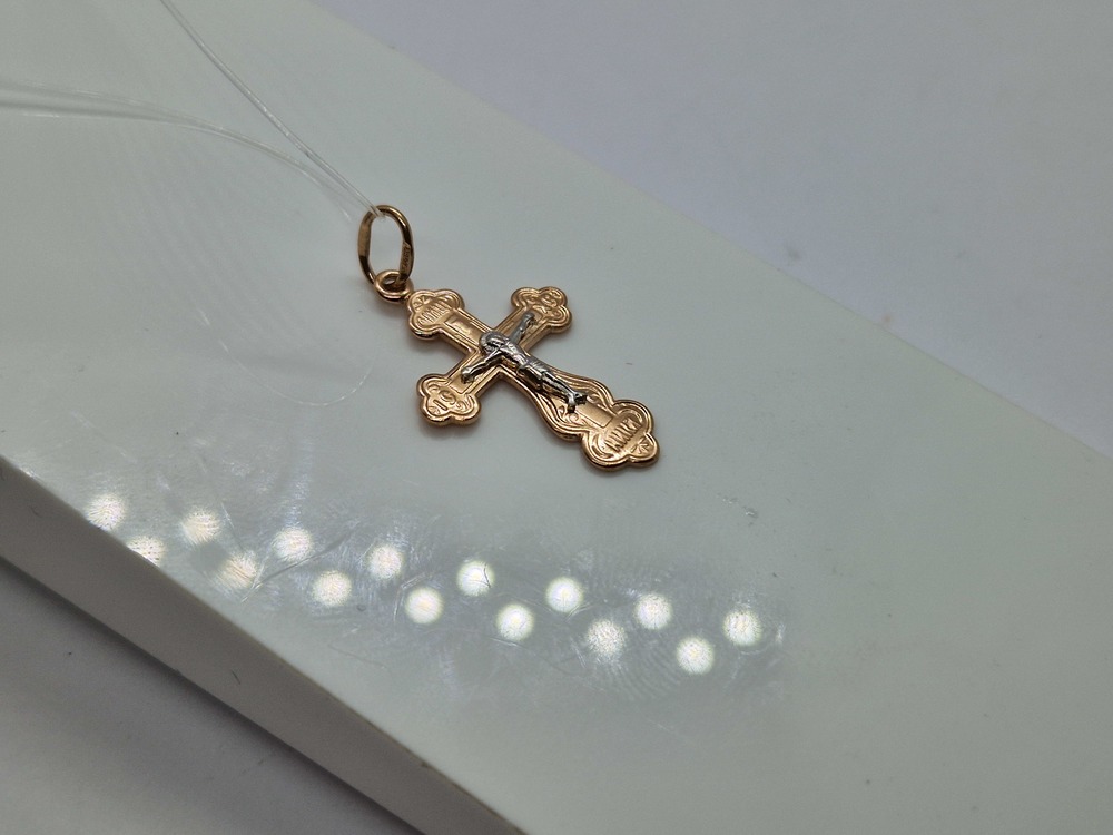 ПОДВЕСКА КРЕСТ без камня (Au 585)