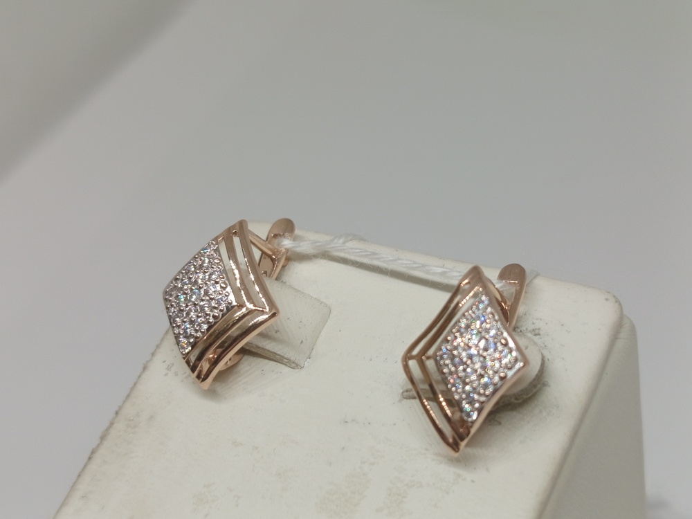 СКМИ585 СЕРЬГИ С КАМНЯМИ (Au 585)