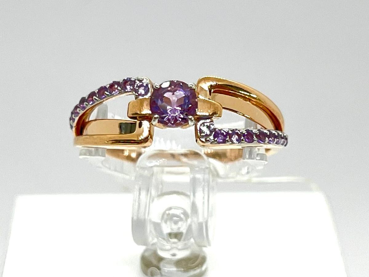 КОЛЬЦО АМЕТИСТ (Au 585)