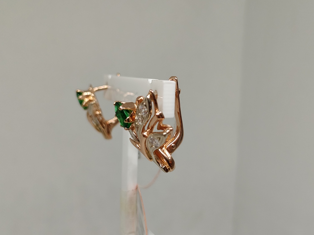 СЕРЬГИ С КАМНЯМИ (Au 585)