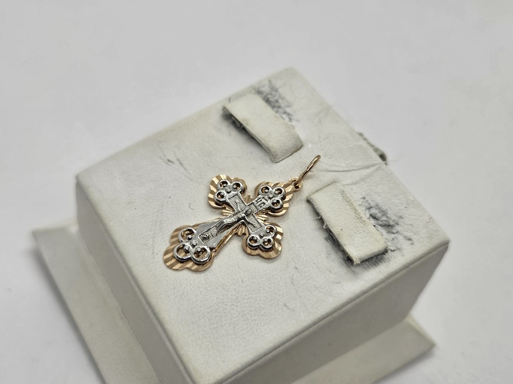 ПОДВЕСКА КРЕСТ без камня (Au 585)