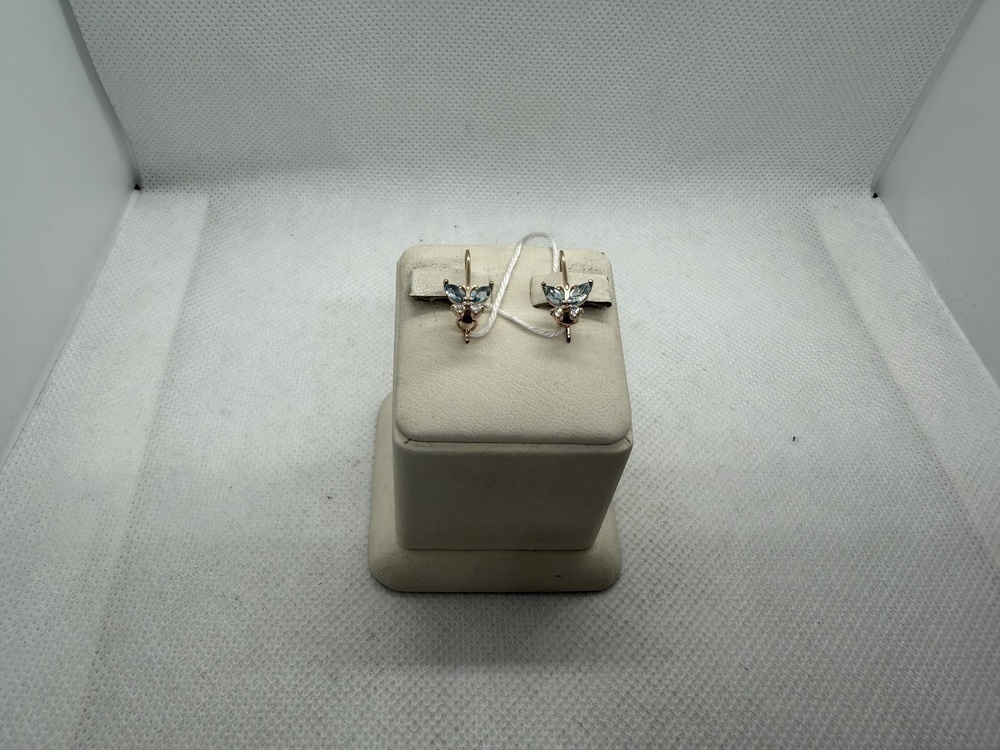 СКМИ585 СЕРЬГИ С КАМНЯМИ (Au 585)