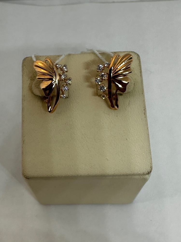 СКМИ585 СЕРЬГИ С КАМНЯМИ (Au 585)