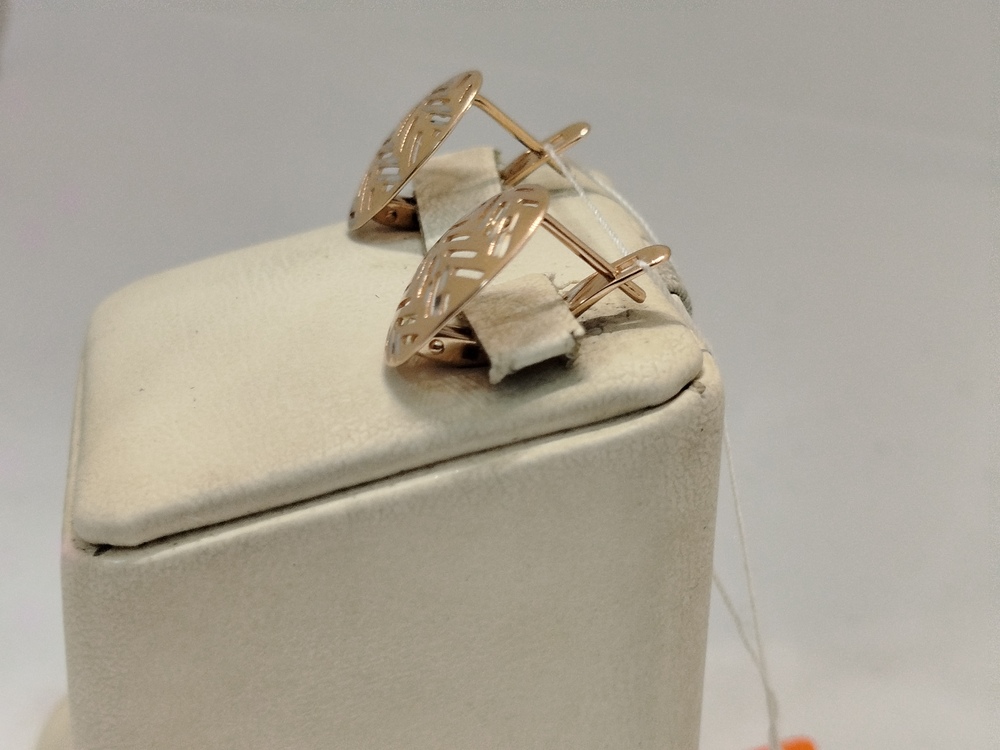 СБКМ585 СЕРЬГИ БЕЗ КАМНЯ (Au 585)