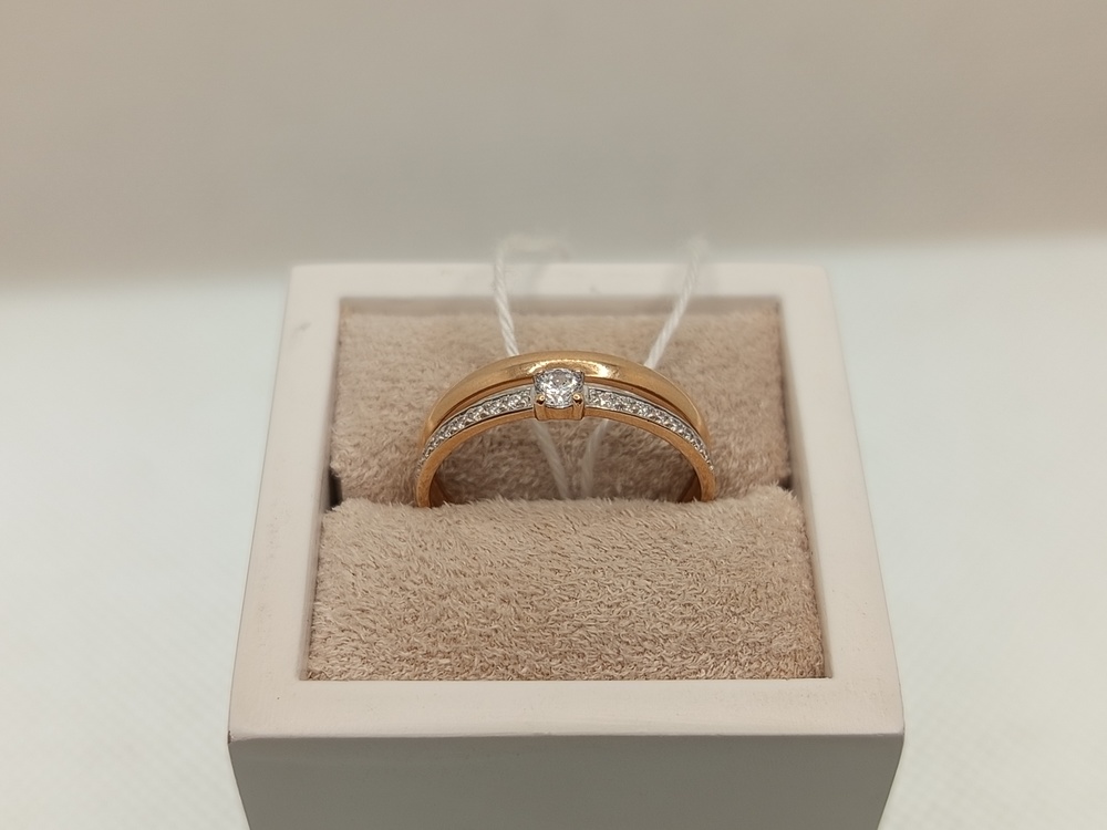 КОЛЬЦО С КАМНЯМИ (Au 585)