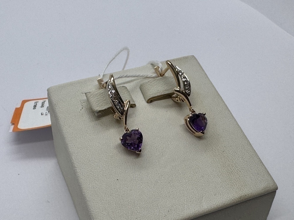 СКМИ585 СЕРЬГИ С КАМНЯМИ (Au 585)