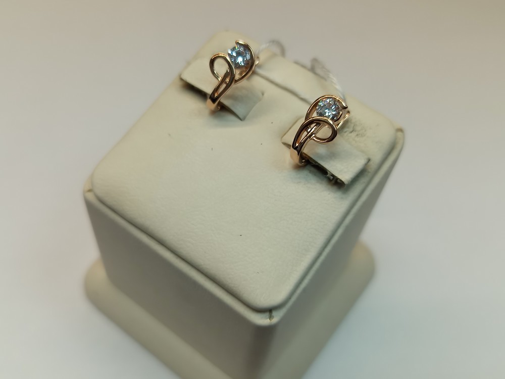 СЕРЬГИ С КАМНЕМ (Au 585)