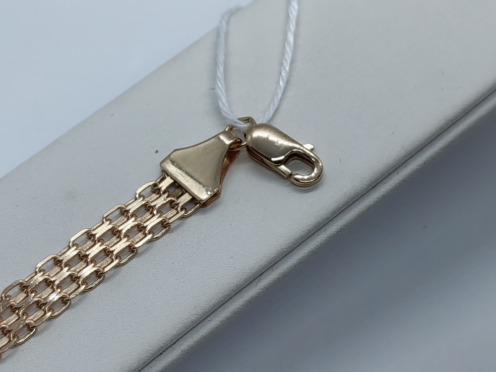 БРАСЛЕТ ПОЛНОВЕСНЫЙ Бисмарк машинный (Au 585)